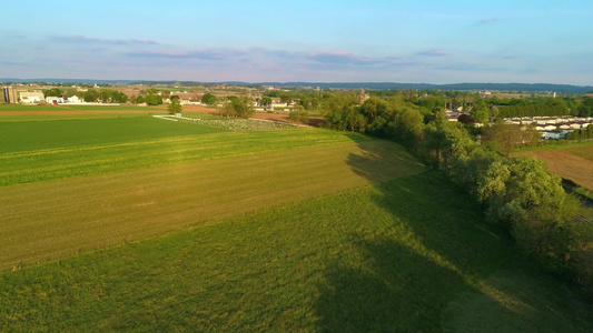 A农田和Amish积分计的空中观察视频