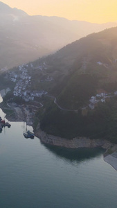 5A景区长江三峡巫峡巴东日落环绕延时视频