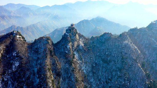 航拍秦岭南五台山视频