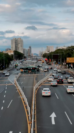 深圳城市交通主干道车流延时60秒视频