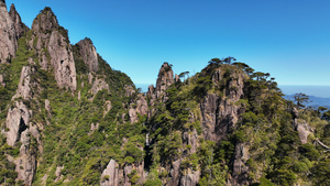 航拍江西旅游三清山花岗岩地貌山峰自然风景4k素材28秒视频