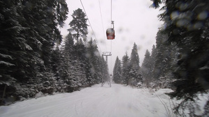 雪山上的缆车30秒视频