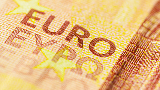 欧元货币停止运动动画视频