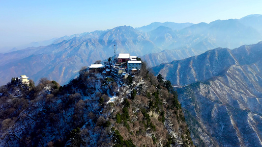 航拍秦岭南五台山视频