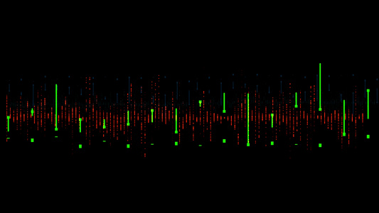 4K 科技HUD 股票字节视频