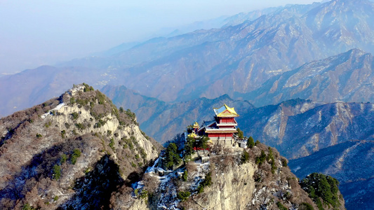 航拍秦岭南五台山视频