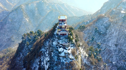 航拍秦岭南五台山视频