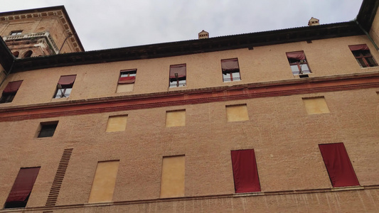 Ferraras城堡内地结构的广度图景视频
