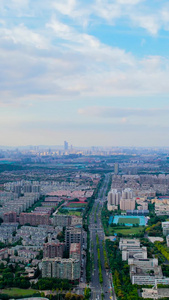 航拍南京城市天际线航拍城市全景南京全景视频