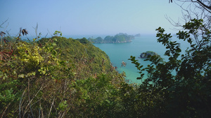 韦特南群岛和哈龙湾的风景7秒视频