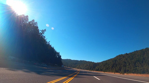 汽车沿美国风景优美的公路行驶国家旅游业31秒视频
