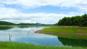 东南亚泰国湿地蓝天白云延时合集4K28秒视频