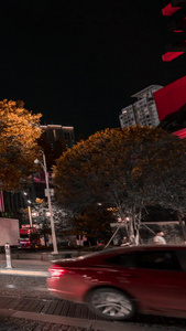 重庆网红建筑国泰艺术中心街景夜景延时摄影步行街夜景视频