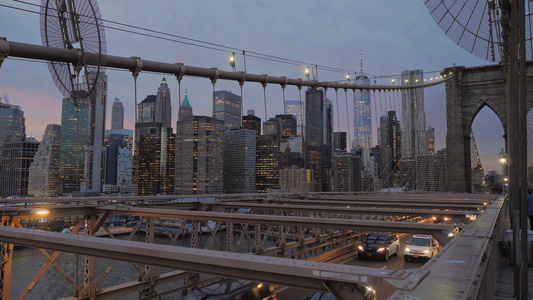来自布鲁克林桥的曼哈顿天线视频