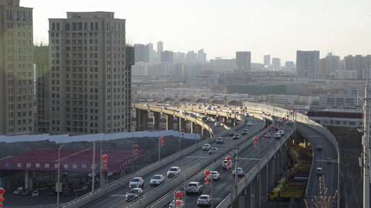 城市公路交通实拍视频