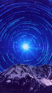 星轨星空星辰高山背景视频视频