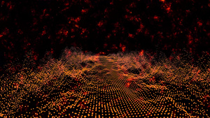 抽象的红色和深红百万颗粒模式波形20秒视频