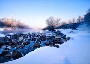 冬天的冰雪风景4秒视频