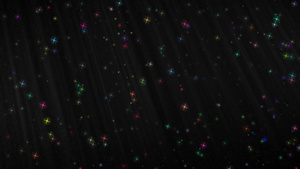 黑色背景的众多多彩闪耀恒星9秒视频