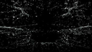 黑色背景4k的散漫水流在黑底4K上缓慢移动10秒视频