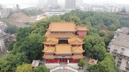 湖南衡阳南岳第一峰雁峰寺航拍视频视频