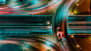 高速公路顶视图道路交通重要基础设施10秒视频