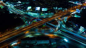 高速公路顶视图道路交通重要基础设施8秒视频