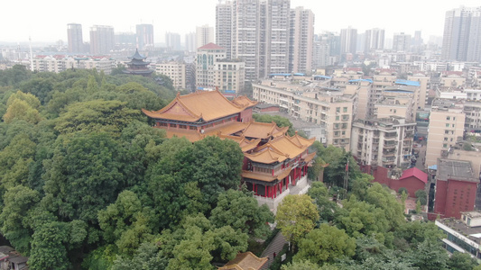 湖南衡阳南岳第一峰雁峰寺航拍视频视频