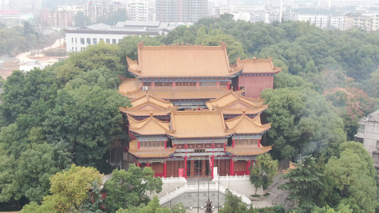 湖南衡阳南岳第一峰雁峰寺航拍视频视频