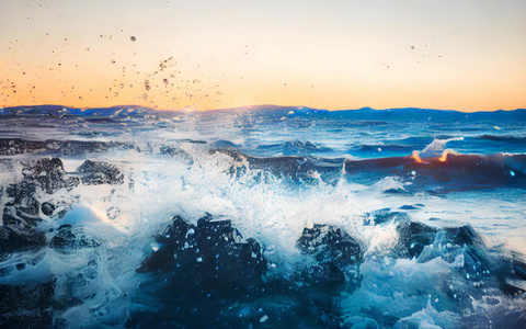  海浪浪花视频