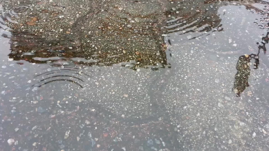 具有倾斜式水滴的透明水长卷地表运动背景视频