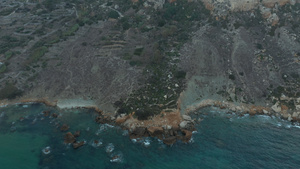 地中海岛屿美丽的海岸线19秒视频