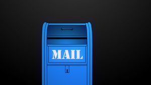 将邮件投入黑色的邮政信箱邮箱邮箱30秒视频