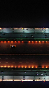 高清航拍桂林解放桥城市地标两岸夜景风光桂林市视频