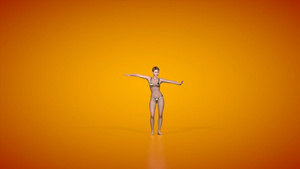 美丽的女人肚腹舞橙色工作室26秒视频