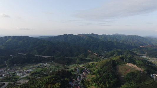 美丽乡村田园农业种植油菜花航拍视频