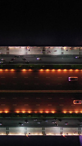 高清航拍桂林解放桥城市地标两岸夜景风光漓江两岸视频