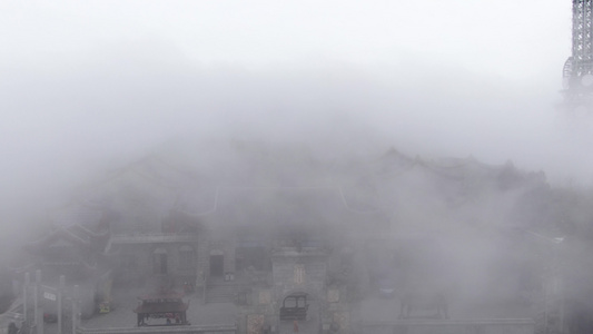 湖南南岳衡山5A景区云雾缭绕人间仙境航拍视频视频