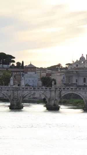 意大利首都罗马城市建筑风光日落延时视频日落意大利34秒视频
