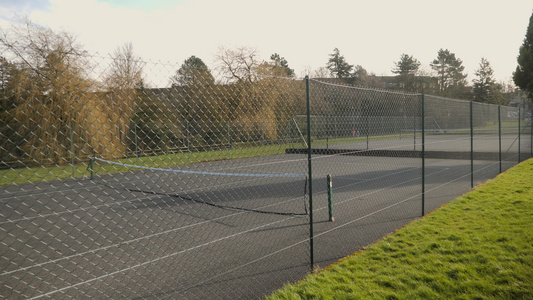 空户外网球法院视频