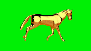 金马奔骑无缝环环绿屏6秒视频