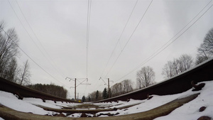 冬季的火车17秒视频