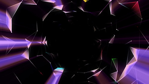 在黑色背景hd上闪亮紫色粒子8秒视频