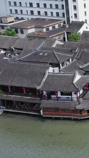 上海朱家角古镇航拍视频上海旅游33秒视频