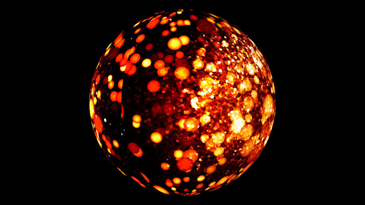 抽象熔岩球红橙色火焰音调在晶玻璃滚动中随机飞翔视频