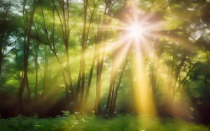 森林中的太阳光4秒视频