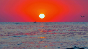 天空大海日出日落20秒视频