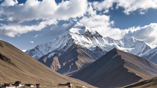 西藏珠穆朗玛峰喜马拉雅山脉视频