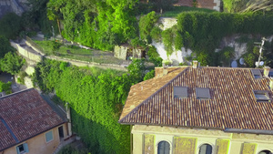 Verona历史城市中心全景跨越大河的桥梁建筑有红砖12秒视频