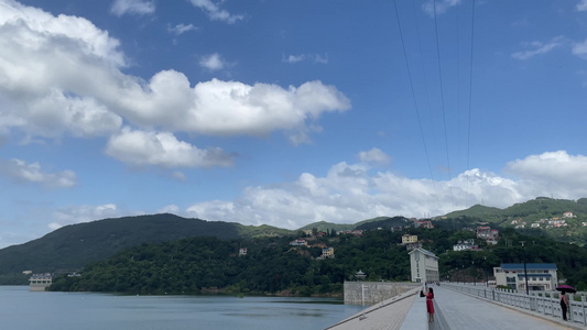 水库风景 湖水风光视频